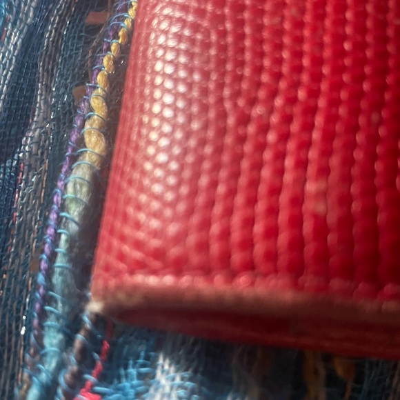 Red leather Salvatore Ferragamo long wallet. Apx 8 x 4“. Vintage condition. - Picture 5 of 14